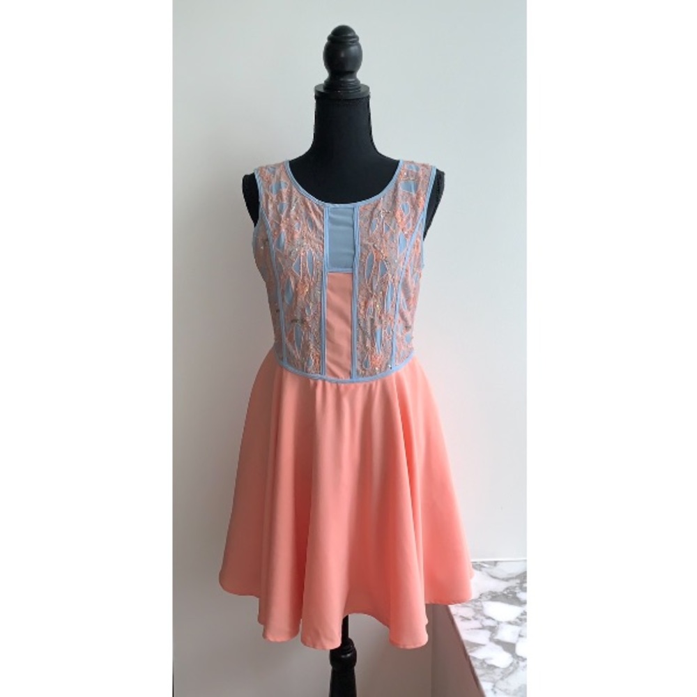 Dress with beaded top
